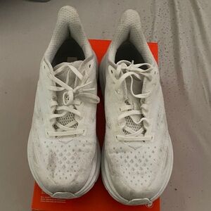 Hoka All-White Athletic Sneakers